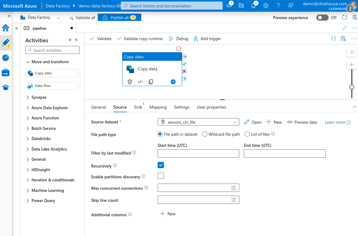 Источник для Copy Data